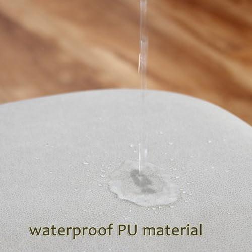 Versatile Round Storage Bench with Padded Seat & Lid - Stylish Accent Stool & Footrest for Entryway, Living Room, Kitchen, Bedroom - Space-Saving Storage Solution