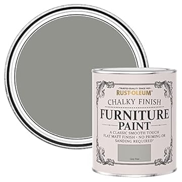 Rust-Oleum Grey Upcycled Furniture Paint in Chalky Finish - Grey Tree 750ml