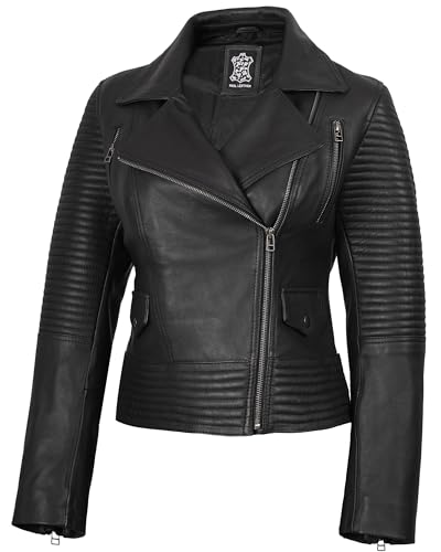 Decrum Women Leather Jacket - Black Leather Jacket |[1301826] GlGdot,