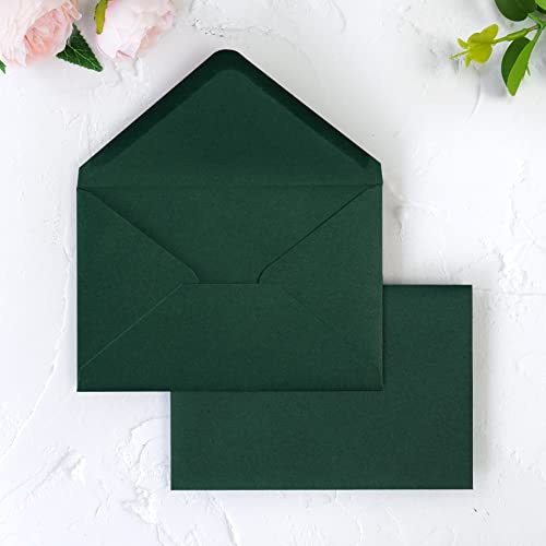 PONATIA 50 Pack A4 Envelopes, 4 x 6“ Emerald Green Envelopes