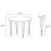 Novogratz Round Dining Table with Chrome Plated Legs, White