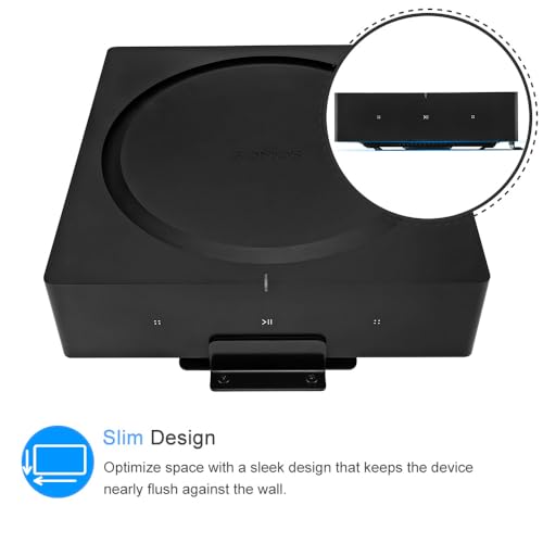 IFCASE Metal Wall/Under Desk Mount Compatible with Sonos Amp, Vesa Bracket Mount for Wireless Amplifier (Black) - Thumbnail 5