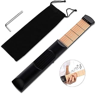 Pocket Guitar Practice Neck, Upgraded Version 6 Fret Portable Guitar Chord Practice Tool