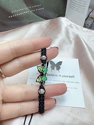 ZMANYIJEW Always Believe in Yourself Butterfly Bracelet--Adjustable String Butterfly Bracelets "Always Believe in Yourself" for Women, Cute Butterfly Charm Bracelets, Always Believe in Yourself Butterfly Bracelet for Women, Gift for Friends Butterfly Bracelet4