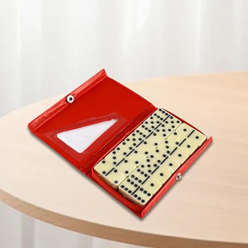 Juego de Domino Double Six con 28 Fichas y Estuche Rojo miniatura 4