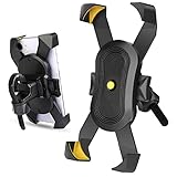 ✔️【Einfach zu installieren】Installation in wenigen Sekunden, keine Schrauben, kein Werkzeug, einfache Installation und Demontage in wenigen Sekunden. Der Fahrradtelefonhalter ist wie eine Uhr zusammengebaut und zerlegt und verfügt über ein weiches Schaumstoffpolster, um Vibrationen und Geräusche zu vermeiden und Ihr Telefon zu schützen!