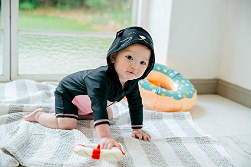 Image of VAENAIT BABY Girls One-Piece Swimsuit, UPF 50+ Long Sleeve Rash Guard, Ruffle Swimwear Infant & Toddler for 0-2 Years