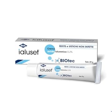 ialuset Crema 25g – Per il trattamento di ferite e ustioni non infette. Grazie all’acido ialuronico ad azione idratante facilita il processo di rigenerazione tissutale delle lesioni cutanee