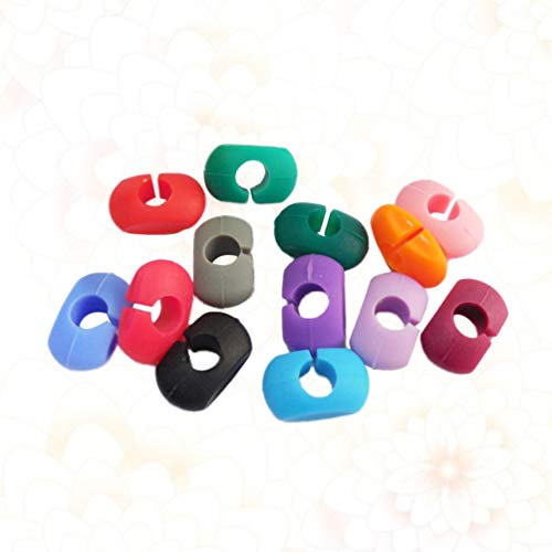 Hemoton 24 peças de vidro de silicone Marcador de vidro para bebidas, Identificadores de vidro para