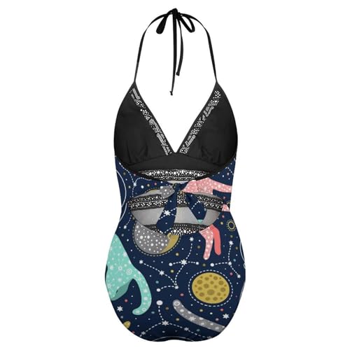 Maillot de bain une pièce chat de l'espace pour vos vacances à la plage - 5