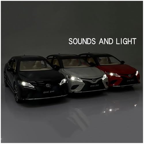 Image of 1:24 Big Size Toyata Camary Scale Model Car - Exclusive Alloy Metal Pull Back Die Cast Car Toy with Openable Doors, Light & Music - Best Gifts for Kids【Colors as Per Stock】