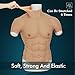 ROANYER Male Chest Silicone Muscle Suit Realistic Mens Silicone Chest Simulation Skin Silicone Fake Muscle Belly Tan