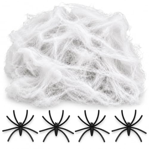 Gifts 4 All Occasions Limited SHATCHI-62 Lot de 100 toiles avec 4 toiles d'araignée Blanc