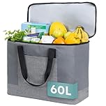 Fineway 60L Large Insulated Lunch Bag - Thermal Lunch Cool Bag with Shoulder Strap - Water-Resistant Food Carrier Cooler Bag for Picnic, Camping, Beach, Travel and Work Lunchbag