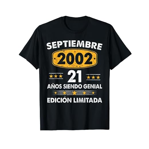 21 Años Cumpleaños Regalo Septiembre 2002 Septiembre 21 Años Camiseta