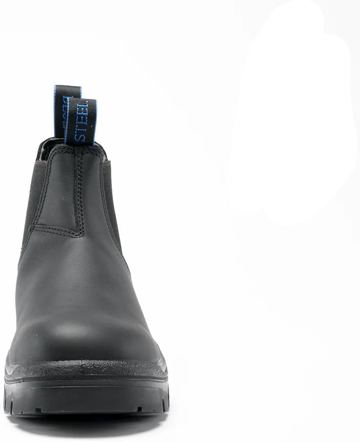 Steel Blue Men's 6-inch Elastic Sided Steel Toe Hobart Work Boot, Black - Image 2