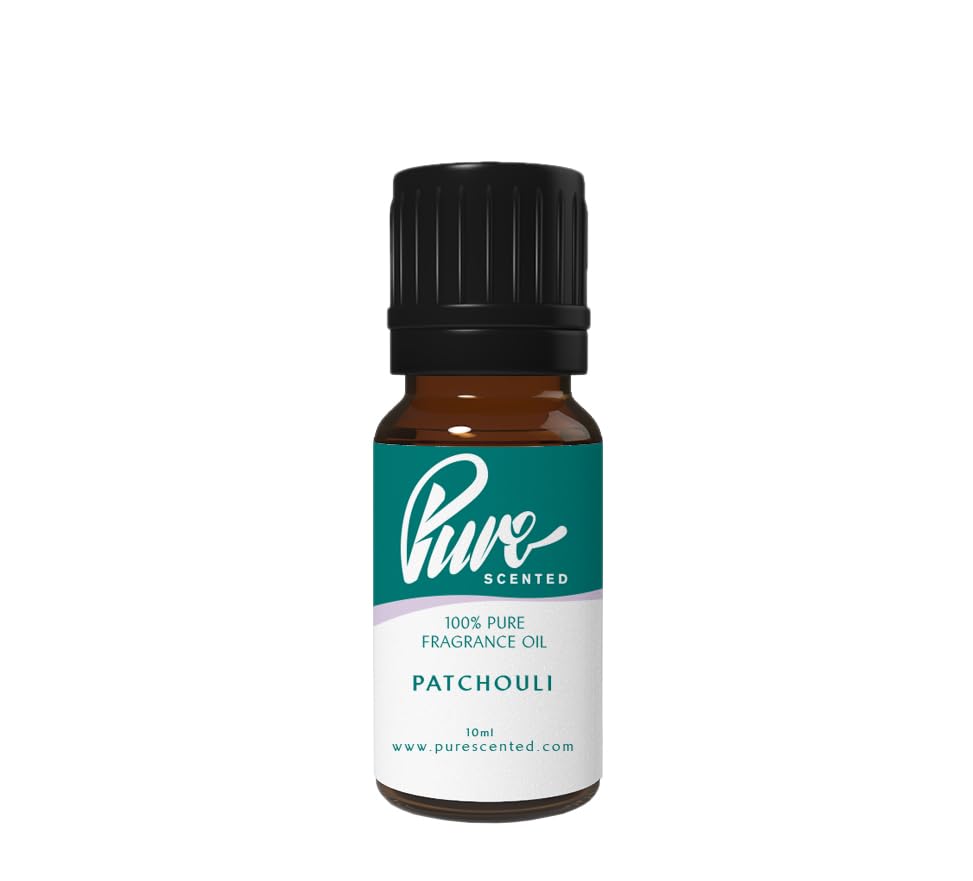 Pure Scented 10ml Fragrance Oils - 1 x 10ml Suitable for Candles, Soaps, Slime, Diffusers, Cosmetics, Wax Melts, Designer (1 x 10ml, Patchouli)