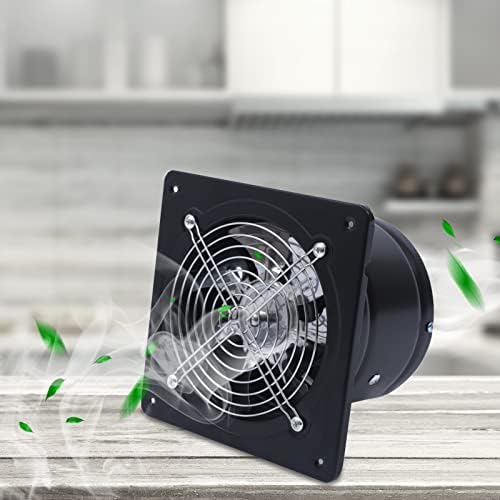 6 Inch Wall-Mounted Kitchen Exhaust Fan - Low Noise Industrial Ventilation Blower, 110V Air Extractor for Commercial Kitchens, Bathrooms, and Smoking Rooms - Efficient & Reliable Airflow Solution