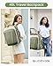 LOVEVOOK 40L Travel Backpack for Women & Men, Airline Approved Carry On Backpack, TSA Personal Item Bag fits 17.3 Inch Laptop, Waterproof Weekender Overnight Bags Suitcase for Work, Light Green