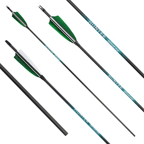 ACCMOS ID 4,2 mm Pfeilschaft aus Reinem Carbon 32 Zoll Spine 600, für Erwachsene Jugend DIY Bogenschießen Pfeil 12 Stück (Spine 600)