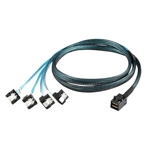 Cable interno S*A*S HD SFF-8643 a 4X SATA 7pin 1.0M