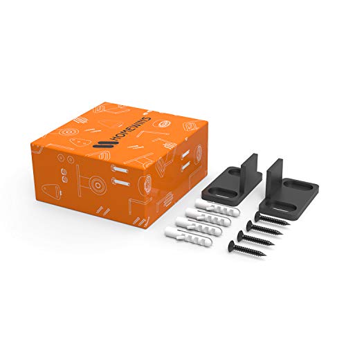 HOMEWINS Puerta de Granero Guía de Piso Rodillo Acero al Carbono Guía de Piso Deslizante Puerta Inferior con Tornillo (Estilo 4)