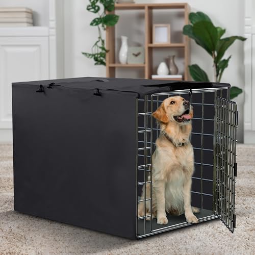 Utopia Home Dog Crate Cover, Waterproof Dog Kennel Cover 36 Inch - Black, 600D Heavy Duty Dog Cage Cover Universal Fit for Most Wire Pet Crates - 36 x 23 x 25 Inch (Cover Only) - Image 6