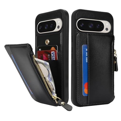 Image of Cavor for Google Pixel 9 Pro XL Case Wallet with Card Holder, Black