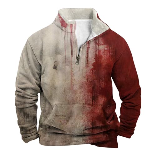 Sudadera vintage de hombre con cuello polar en talla XXL para el invierno