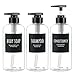 3pcs Shampooing Bouteilles pour Douche, Distributeur en Plastique de Bouteilles pour Segbeauty Douche, Distributeur de Lotion Rechargeable avec Pompe pour Le Corps Conditionneur Hôtel Salle de Bains