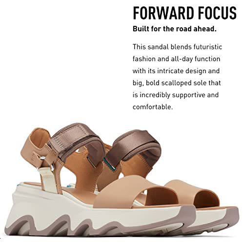 Sorel Women's Kinetic Impact Y-Strap High Sandals - Honest Beige, Chalk - Size 6.5 #TOP2