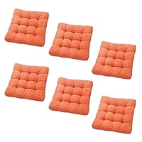 ALXOY Set van 6 zitkussens 53 x 53 cm, outdoor en binnen kussen, zitkussen voor eetkamerstoelen, comfortabel zitkussen voor tuinstoel, stoelkussen