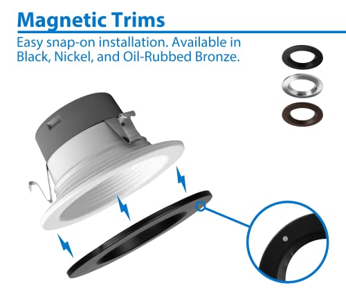 Image of DLR4(v6) 4-inch White Selectable Recessed LED Downlight with Baffle (12 Pack)