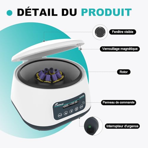 Centrifugeuse de table JOANLAB pour tubes de 2 à 15 ml avec écran digital - 2