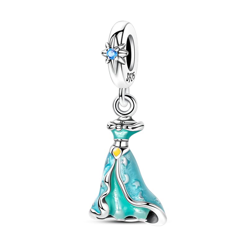 Princess Jasmine Dress Charm, Charm for Bracelet, Compatible with Pandora Bracelet Neckalce