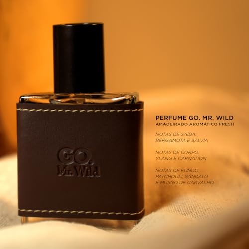 Kit 2 perfumes EDP amadeirados coringas Go Man - ideal para o dia a dia, trabalho, jantares, para ho