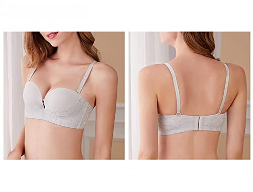 Allegra K Women Floral Print 36Cm Long Adjustable Bra Shoulder Straps Khaki Pair #TOP4