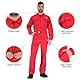 BWOLF ANAX Arbeitsoverall Herren Overall Herren Arbeitskleidung 100% Baumwolle Arbeitsoveralls mit 5 Taschen (Rot, M)