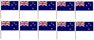 Pack Of 10 X Flag of NEW ZEALAND Held Flags 21cm x 14cm