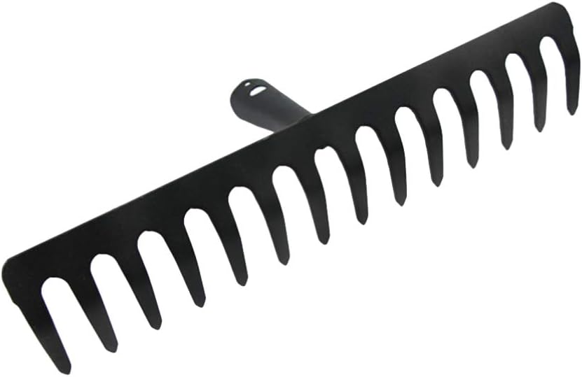 POPETPOP Garden Rake Head Replacement 14 Teeth Carbon