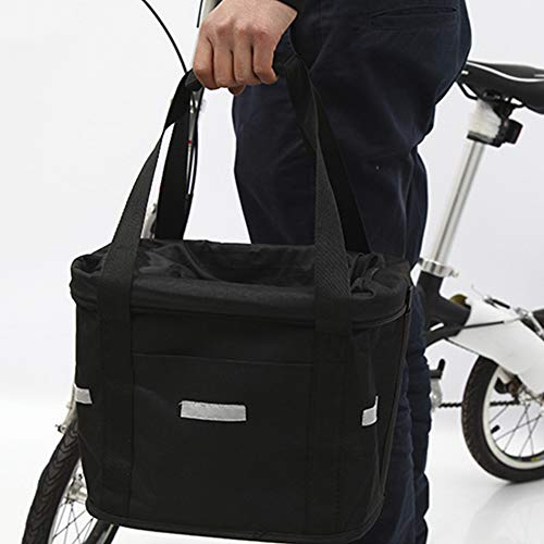 EATAN Fahrradkorb, Faltbar Fahrrad vorne Korb, mit Lenkeradapter und Kabellbinder,Abnehmbare Lenkerkorb Tasche für Kleiner Hund-Einkaufen-Reisen-Picknick, 34 x 24 x 8 cm