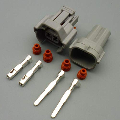 2 Pin 2.0mm Auto Waterproof Connector Plug Car Fuel Injector connectors for Toyota for Honda for Nissan 6189-0039 - (Color Name: 100set Male Female)