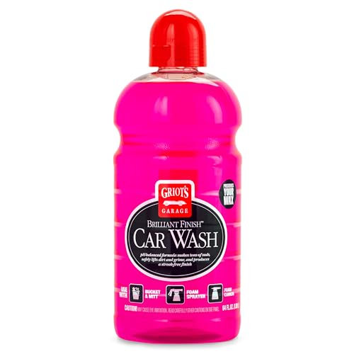 Griot's Garage Brilliant Finish Car Wash, Foaming Liquid Soap for Vehicle Washing and Cleaning, Super-Concentrated Auto Cleaner, Won't Strip Wax, Sealant or Ceramic Coating, 10866, 64oz