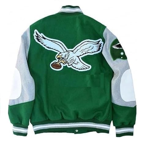 Women's Famous Green Princess Diana Royal Touch Versity Jacket | Wool & Leather Jacket2