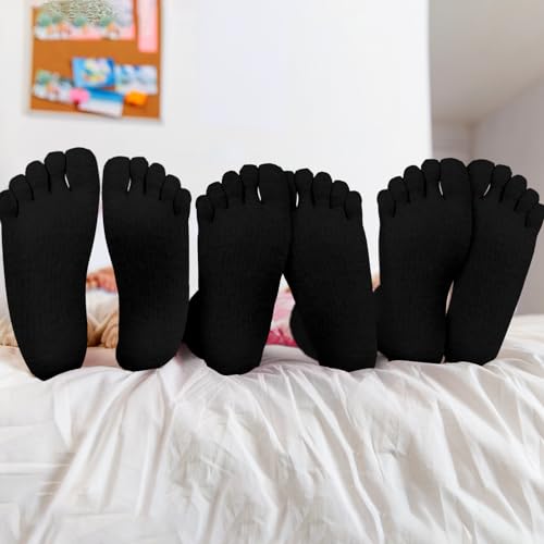 Image of Bencailor 4 /12Pairs Women Toe Sock Five Toe Sock