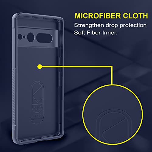 Image of Amazon Brand - Solimo Mobile Cover for Google Pixel 7 Pro 5G (Silicone Sapphire)