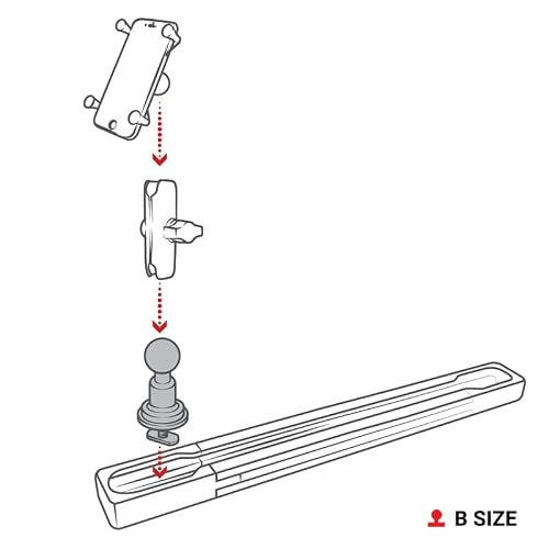 RAM MOUNTS Aluminum Track Ball with T-Bolt Attachment RAM-B-463-TRA1U with B Size 1" Ball
