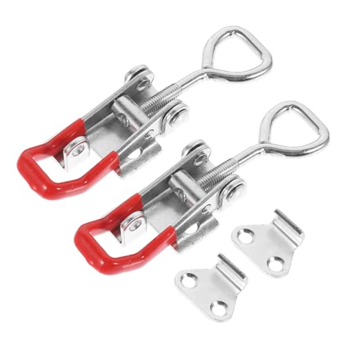 CIYODO 2pcs Heavy Duty Toggle Clamp Adjustable Latch Hardware Adjustable Latch Clamp Adjustable Toggle Clamp Latch Hasp Clamp Heavy Duty Toggle Latches Replacement Toggle Latch Steel