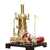 SE-03 DIY Stationary Mill Steam Engine Model Kit, Working Miniature with Boiler, Generator & Lamp Stand, Educational Steampunk Collection (38 PCS)
