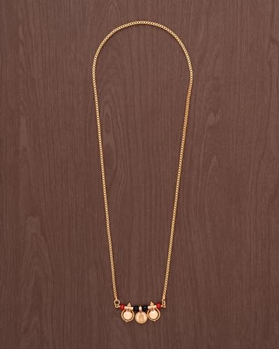 Image of Radha's Creations Golden Brass Mangalsutra Length 30.00 inches for Women